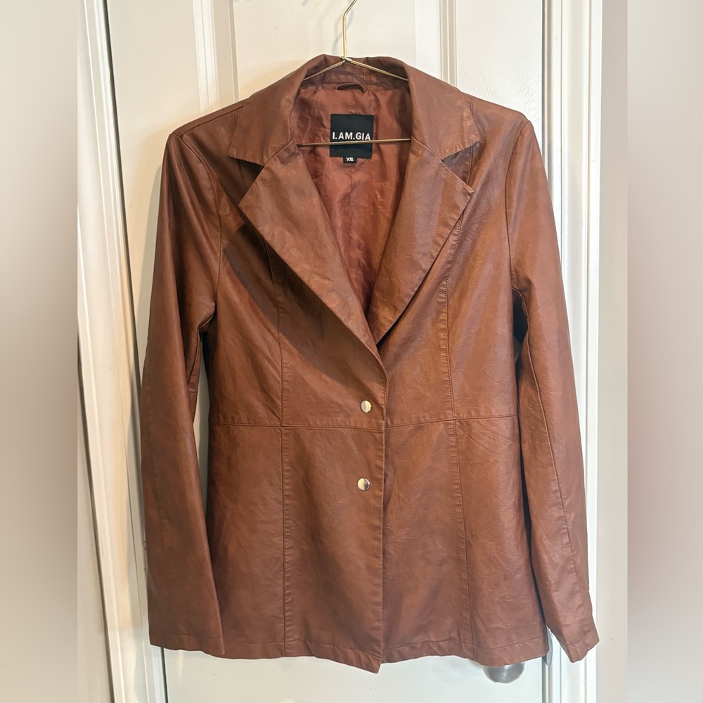 I.AM.GIA Faux Leather Blazer